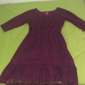 Mauve Lace Flowy Dress